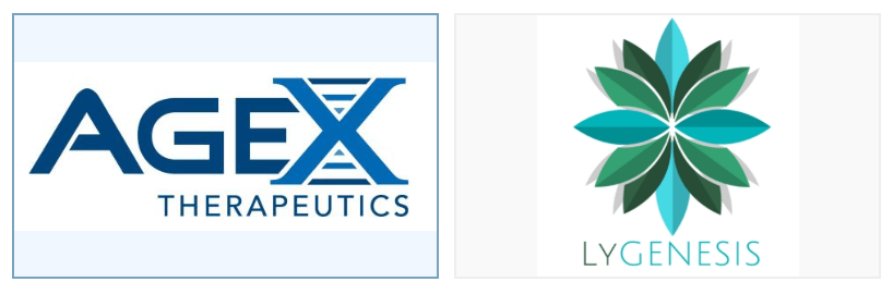 AgeX Therapeutics and LyGenesis logos