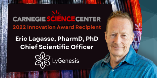Eric Lagasse, PharmD, PhD, is the Carnegie Science Center 2022 Innovation Award Recipient 